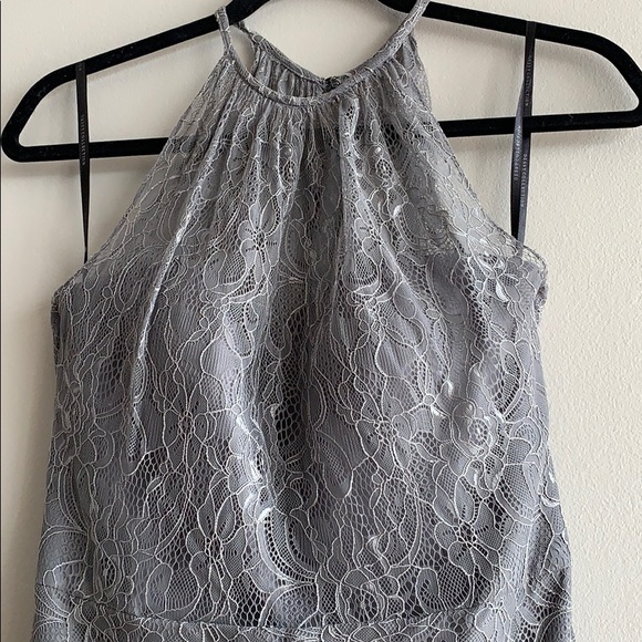 Dressy Florentine Lace Grey Dress - Picture 4 of 7